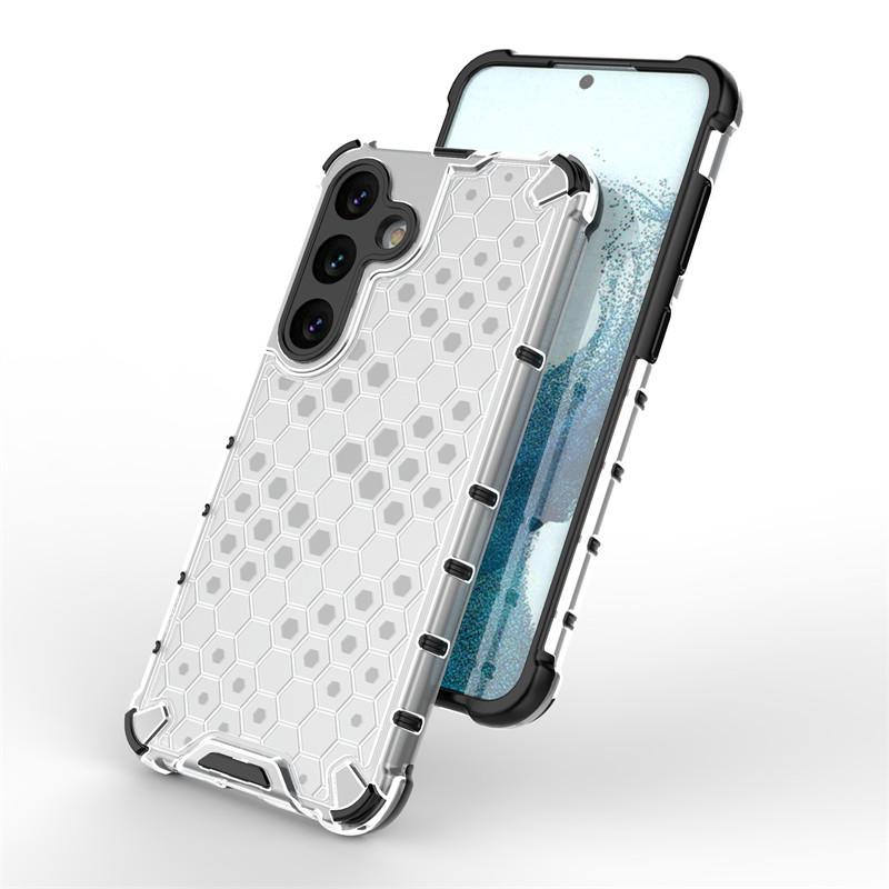 For Samsung Galaxy S24 Case Samsung Galaxy S24 Plus S24 Ultra Cover Honeycomb Style Shockproof TPU Armor PC Silicone Phone Case