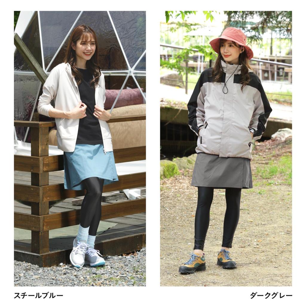 Namelessage Culotte Size WM Outdoor Pants Women's NAOP-43 Mid-Length Skirt, Black, (Climbing/Trekking), Stretch,