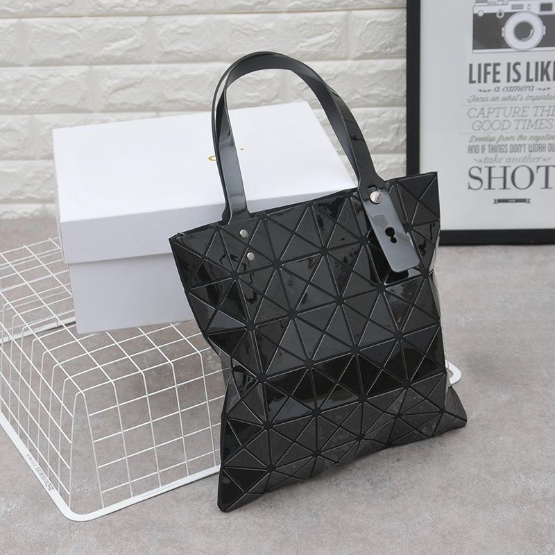 New Deformed Women's Bag Geometric Laser Rhombus Handbag Variety Folding Shoulder Big Bag