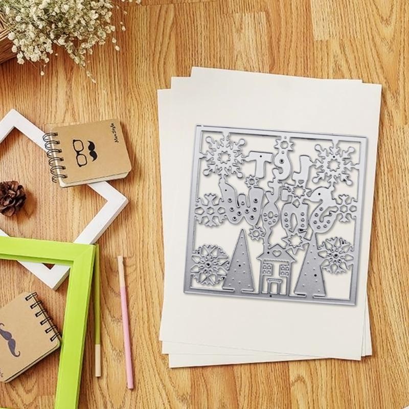 Christmas Snow Scene Metal Cutting Dies Stencil DIY Scrapbook Album ...