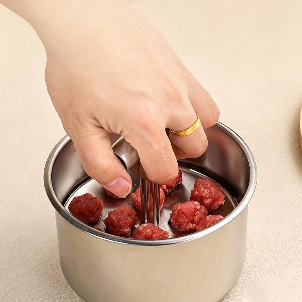 Fleischbällchen-Maker Handpresse Werkzeug, Lebensmittelgeeignetes Material für die Heimküche, DIY Fischbällchen, Schweinefleischbällchen und Ballformer