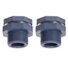1 Pcs Bulkhead Fitting 6 Minutes/1\"/1.2\"/1.5\"/2\" PVC Plastic High Quality