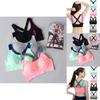 Lovely Push Up Sports Bra With Cross Straps For Yoga And Fitness Activities
