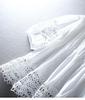 Chic Foreign Style OL Hollow Lace Ruffle Slimming A-line Shirt Top