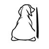 Adorable Wagging Puppy Window Sticker Strong Weatherproof Decoration Simple Installation for Vehicles Gifts