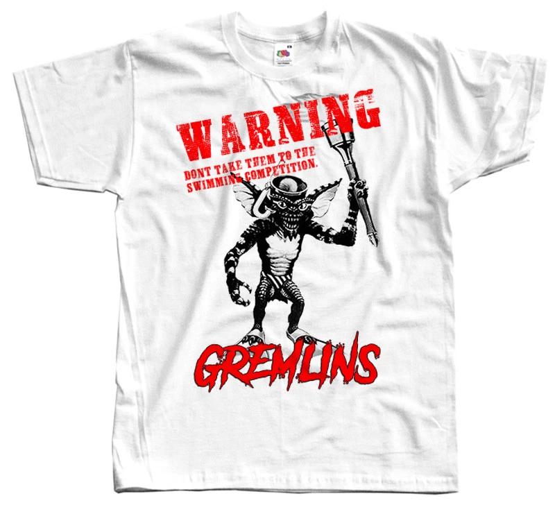 GREMLINS GIZMO comedy horror movie v4 T-shirt sizes S-5XL 100% cotton WHITE S