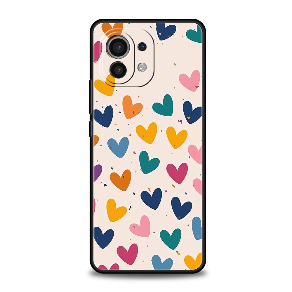 Phone Case For Xiaomi 15 14 13 12 Lite 14T 13T 12T Pro Poco X7 X6 X5 X4 X3 NFC F7 Ultra F6 Pro Soft Cover Love Heart