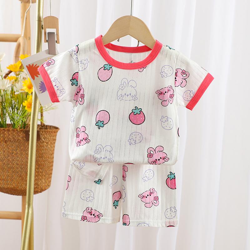 2026 Summer Children's Short Sleeved Shorts Cotton Set