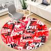 1PC Love, valentine's day Chair Carpet for Office, Indoor Non-Slip Washable  Carpet, Soft Comfortable Mat For Office Room yy250930156