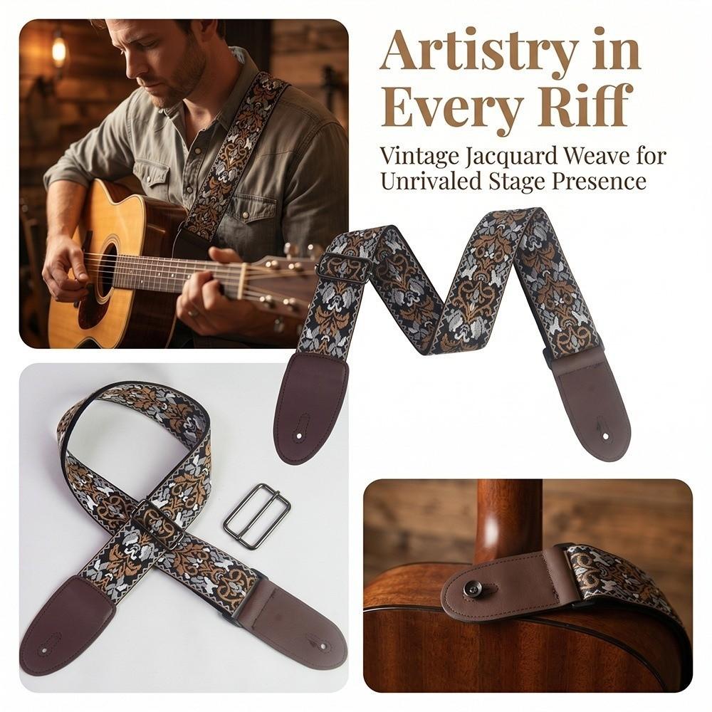 Leather Guitar Strap Acoustic Bass Strap Bass Acoustic Electric Guitar Ukulele Instruments