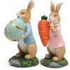 Handbemalte Osterhasenfigur Harz DIY Harz Kaninchen Dekoration Stehend Niedliches Aussehen Osterhasen Schmuckstück