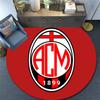 Tappeto Rotondo Stampato AC Milan, Tappeto Circolare Lavabile Antiscivolo per Soggiorno Camera da Letto Sala Giochi, Decorazione per Tifosi Sportivi, Regalo per Feste Compleanni