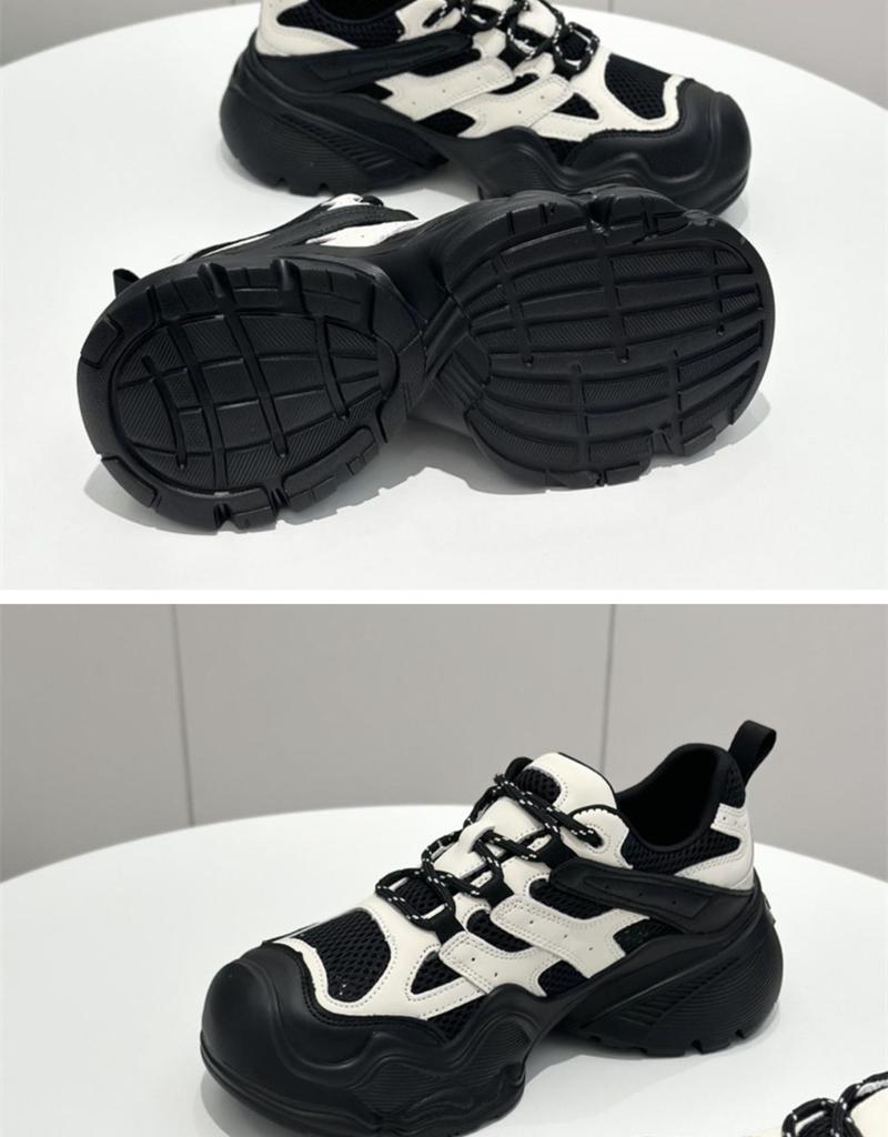 Korean Street-Style Trendy Dad Shoes: 2025 Spring Breathable Versatile Net Red Hiking & Casual Sports Shoes for Women