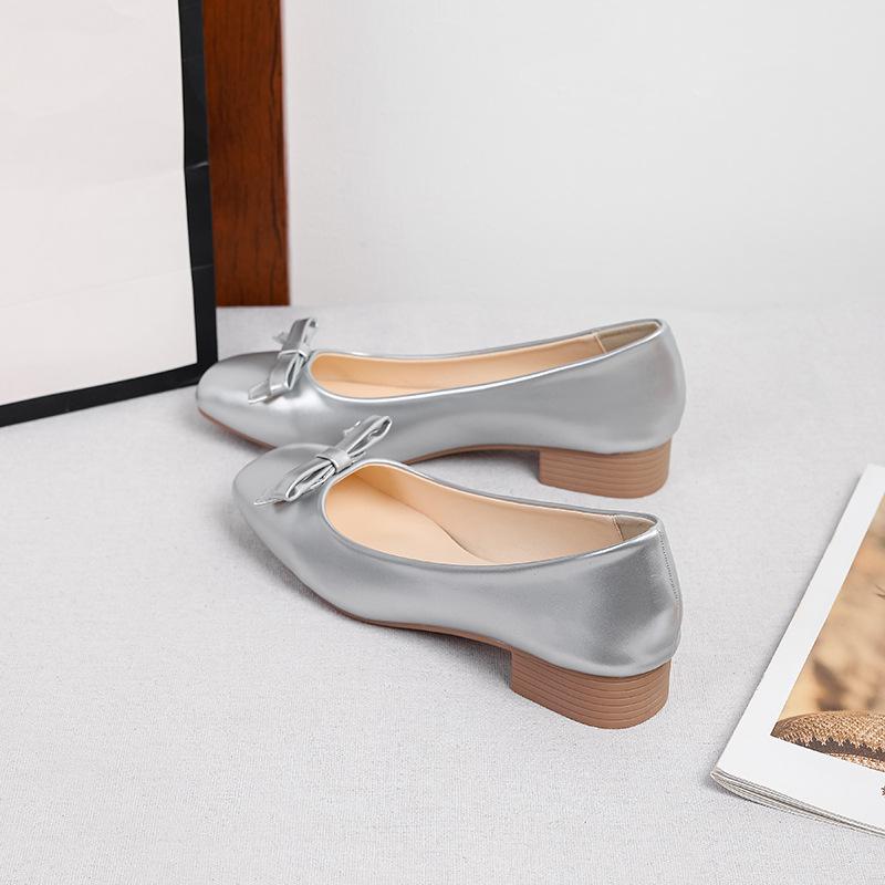 Women's Dress Shoes Wedding Square Toe Low Heel Pumps Shoes Slip On Chunky Block Heels for Women Comfortable Dress Shoes for Office Work Business