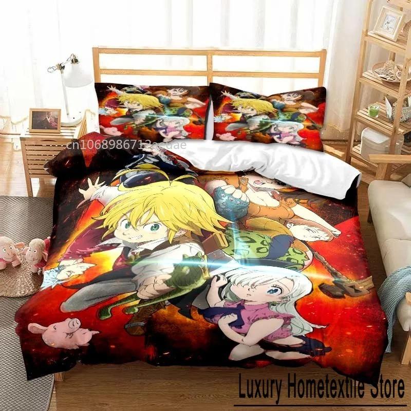 3D Anime The Seven Deadly Sins All Season Twin Bedding Set Comforter Set Bed Duvet Cover Double King Comforter Cover
