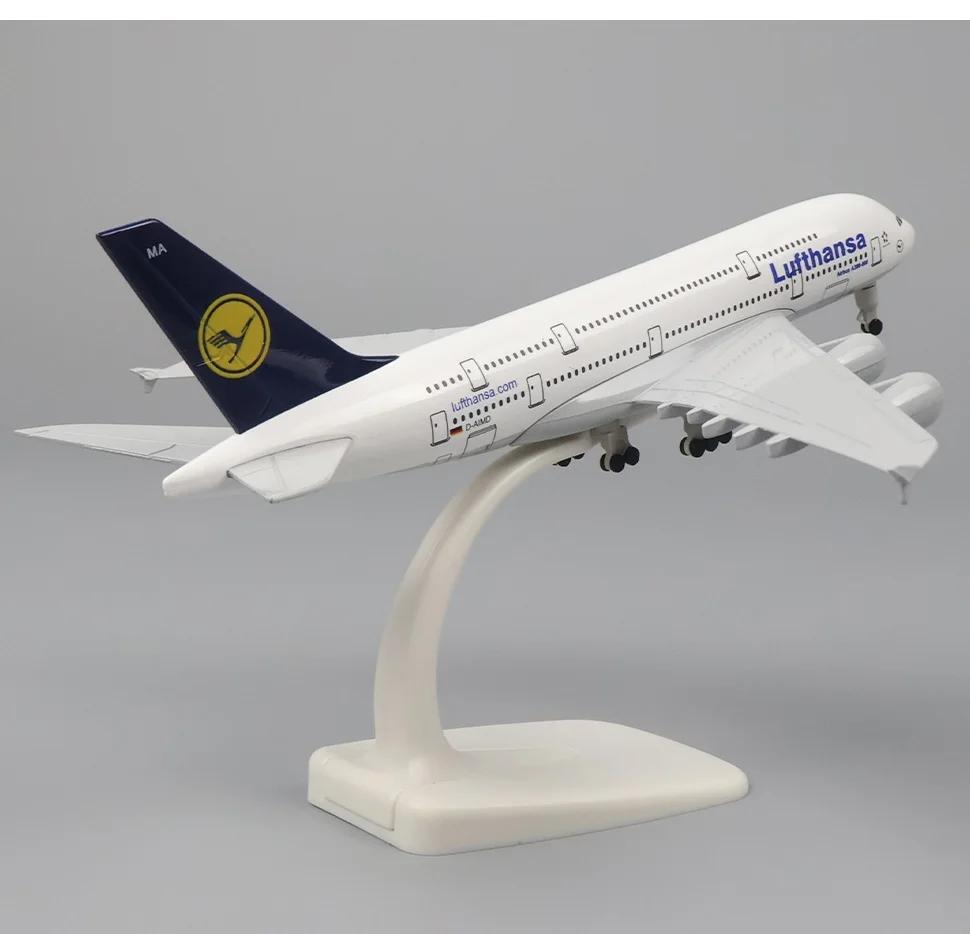Germany Deutsche Lufthansa A380 Solid Metal Alloy Model Aircraft 20CM Simulation Model Aviation Model Toy Kit Toy Plane For