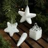 A84X-Christmas Tree Decorations White Foam Christmas Tree Ornaments Hanging Ornaments Home Decoration New Year Gift