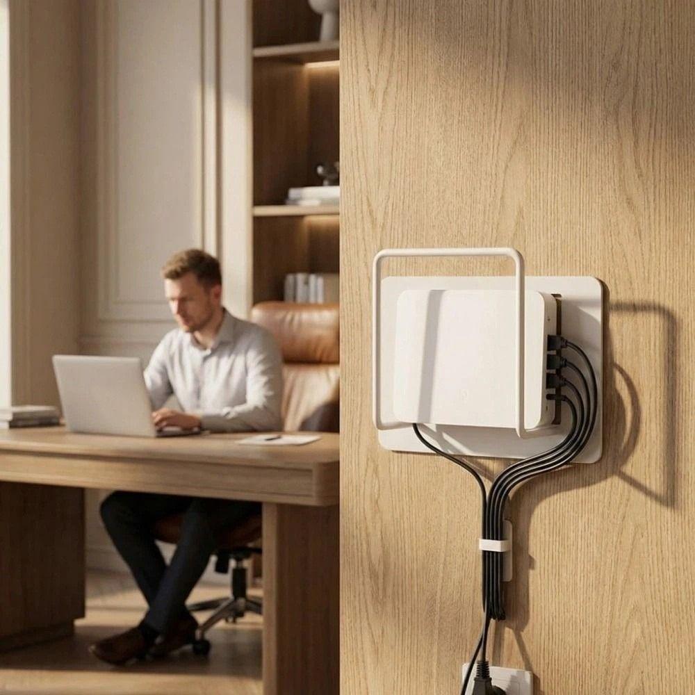 No-Drill Router Shelf Wall Mount Holder Router Storage Box Router Storage Rack  Living Room