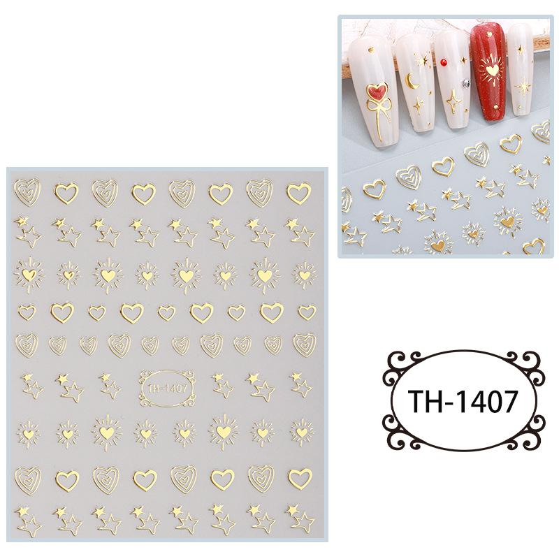 New Year Nail Art Stickers Bronzing Year of the Dragon Chinese Style Mahjong Cartoon Nail Stickers Decoration