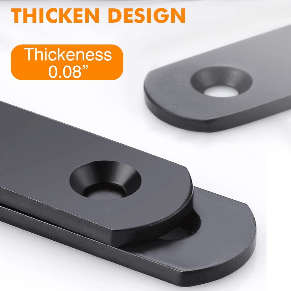 20 Pcs Black Iron L-shaped Corner Code with 40 Screws Anti-rust and Easy To Install Multi-purpose Fixing Bracket