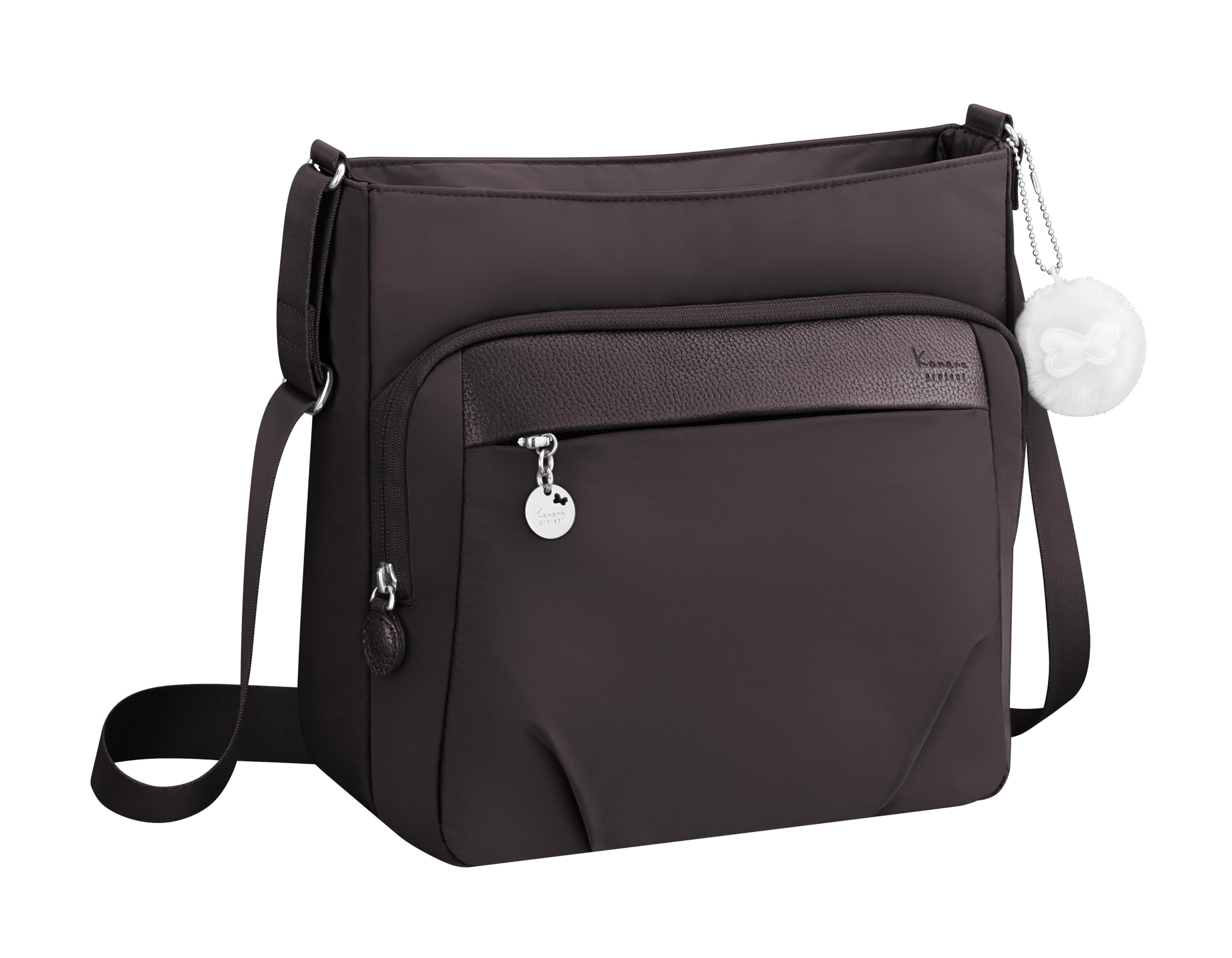 Сумка через плечо Kanana Project PJ1-4th с карманом с защитой от вирусов, женская, размер B5, вертикальная, многофункциональная, нет. 67643, Черный, В25 x Ш24 x Г8см