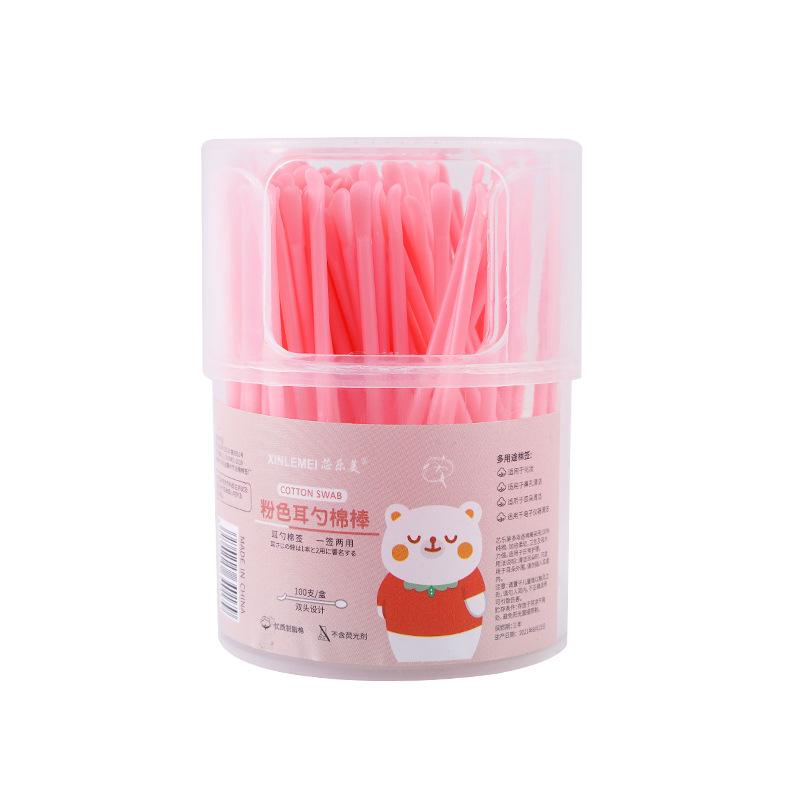 Ear Picks Cotton Swabs Double-ended Disposable Earwax Removal Cotton Swabs Plastic CoreBox-packed Ear Picks