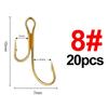 High Carbon Steel Dead Bait Double Fishing Hooks Fishing Hooks Twins Hooks Golden Fishing Hooks