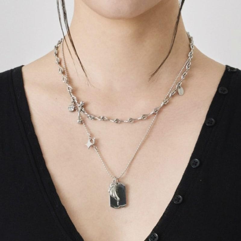 Cozywaveclub ANGEL TAG NECKLACE