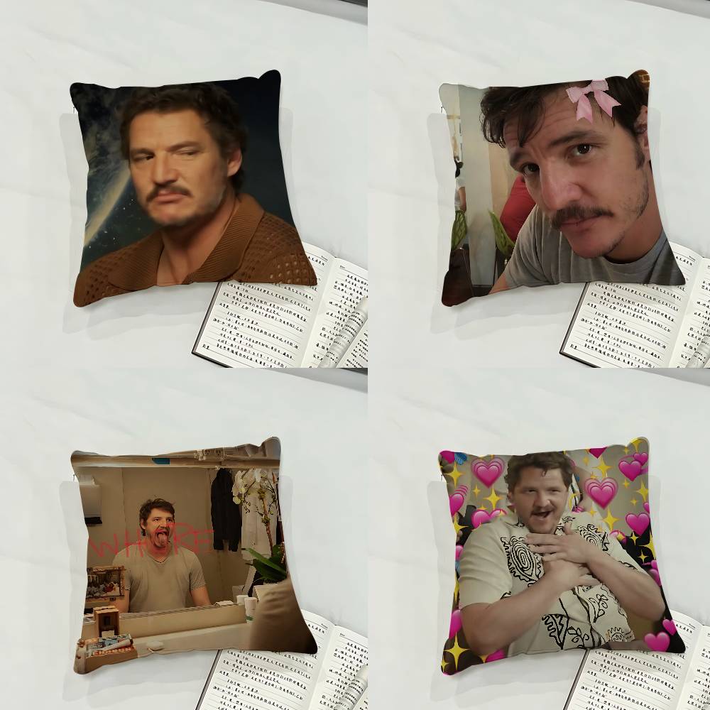 Funny PPedroPascalMMoodMeme Case Plush Fabric Soft Pillowcase Double Sided Print Cushion Cover Household Gifts
