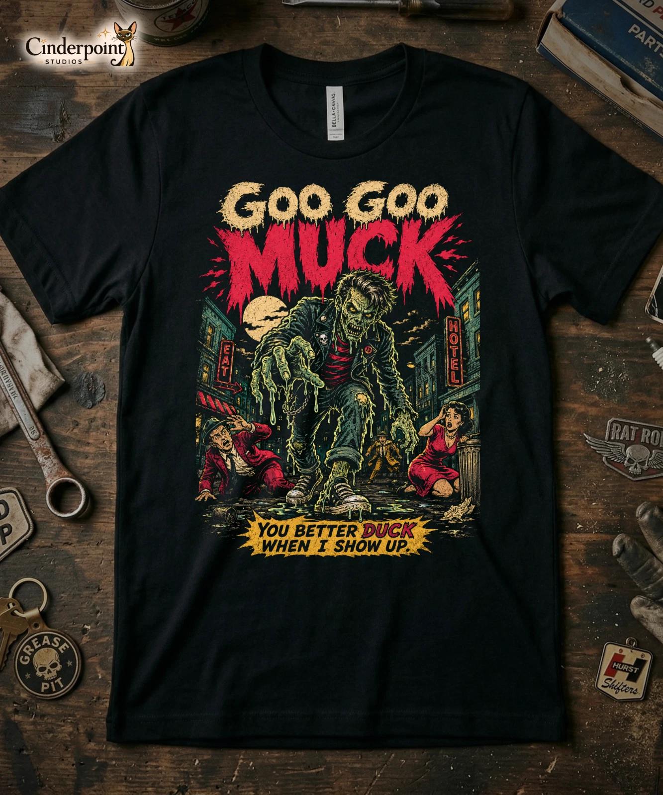 Goo Goo Muck T-Shirt The Cramps Psychobilly Punk Horror Comic Monster Tee XS-5XL XXL