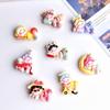 Cute Small Pajama Girl Resin Accessories: DIY Cream Glue, Fridge Sticker, Hair Clip, Keychain Handmade Materials
