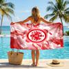 Eintracht Frankfurt Fußball Strandtuch Weiches Mikrofaser-Sommertuch Schnelltrocknendes Saugfähiges Handtuch für Strand Schwimmbad Reisen