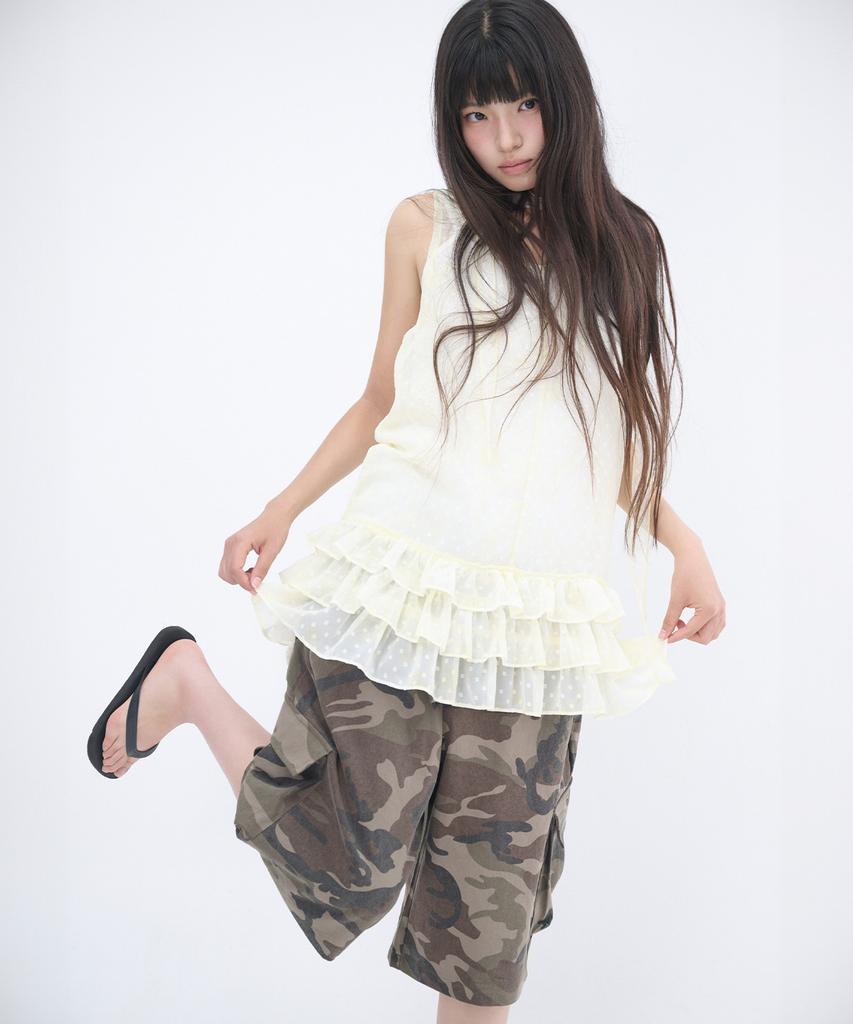 Isjabaibeu Camo Side Pocket Bermuda Pants