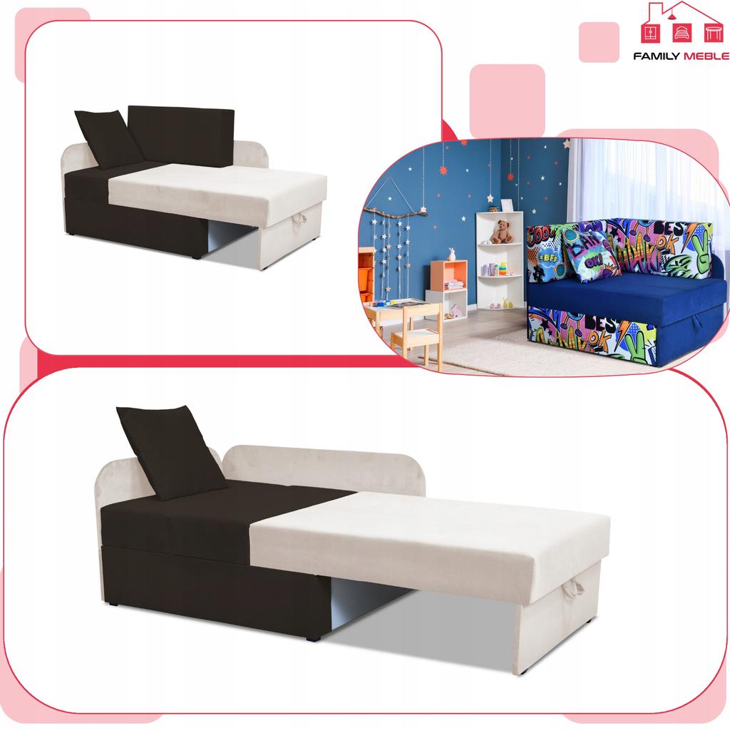 Narożnik dziecięcy Denis Duo rozkładany pojemnik łóżko dzieci materac kubuś