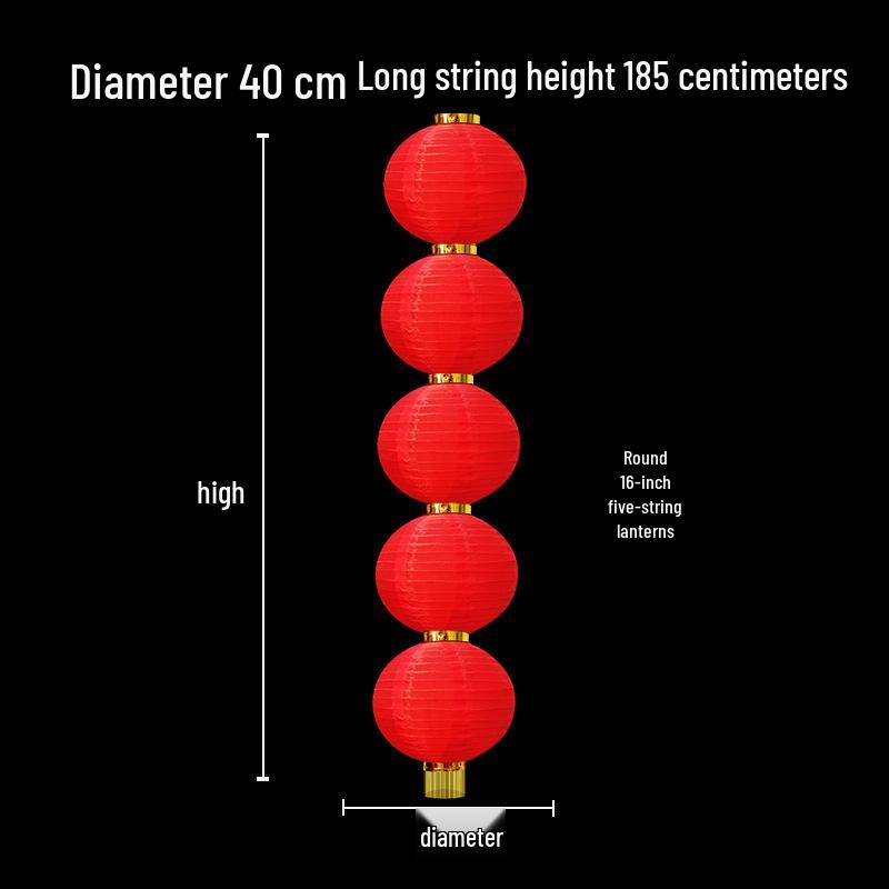 Outdoor Waterproof Gourd Lanterns: Red String Hanging Ornaments for New Year and Mid-Autumn Festivals