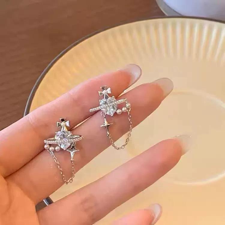 Earrings Fresh Temperament Mermaid Love Alloy Stud Earrings Niche Design High Sense Light Luxury Earrings Tide
