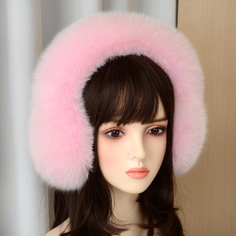 Women's Cute Fox Fur Earmuffs - Warm Winter Ear Warmers