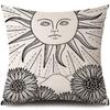 Tarot Card God Sun Face Pillowcase Moon Pillowcase Decoration Living Room bedroom sofa Bed Home Decor Car Cushion decoration