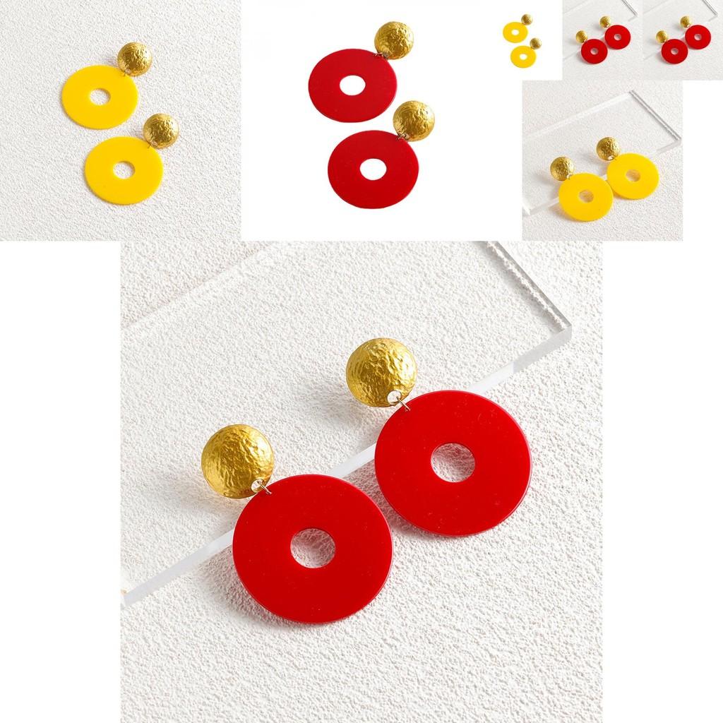 Trendy Geometric Circle Earrings For Women Alloy Design Ideal For Any Occasion