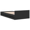 Bed Frame with Drawer Black 75 X 190 Cm Particleboard