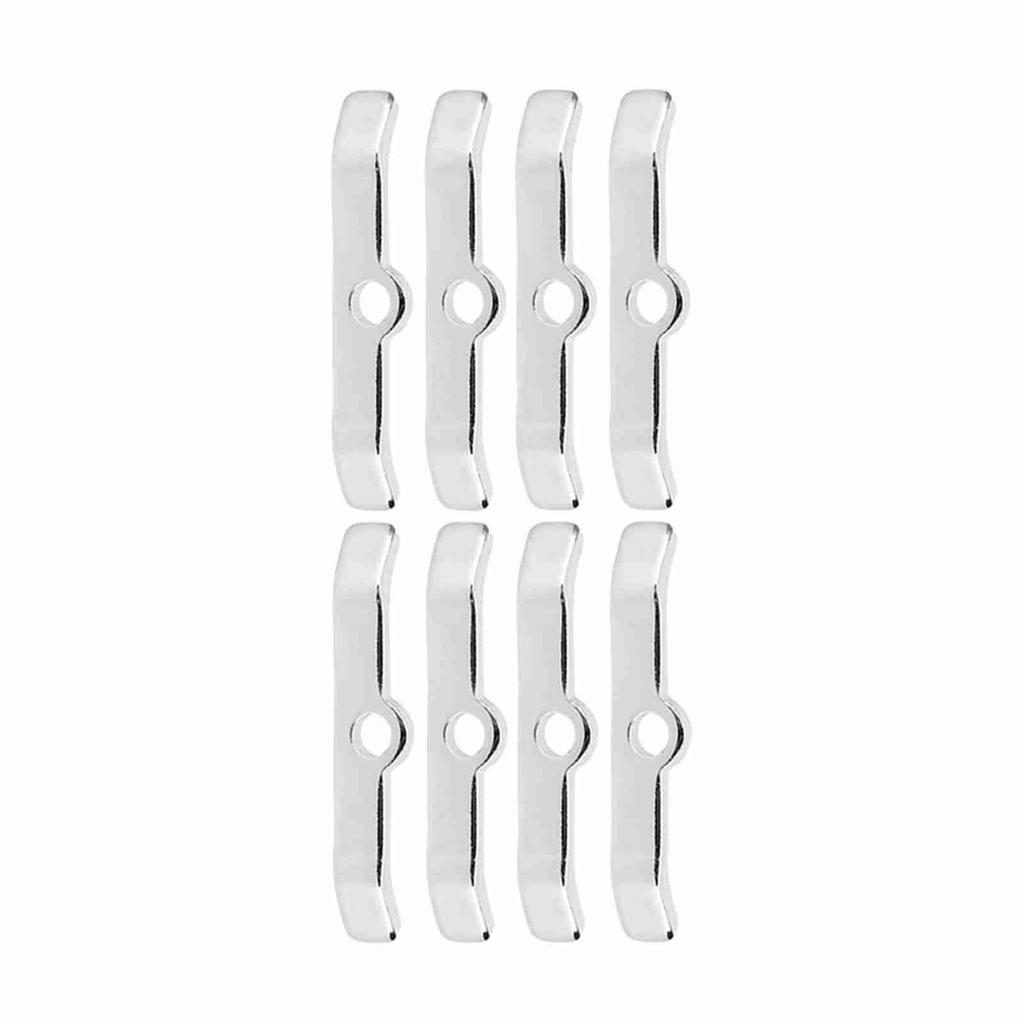 8pcs Chrome Valve Cover Hold Down Tabs Spreader Bars Fit for Chevy 283 305 327 350 Silver
