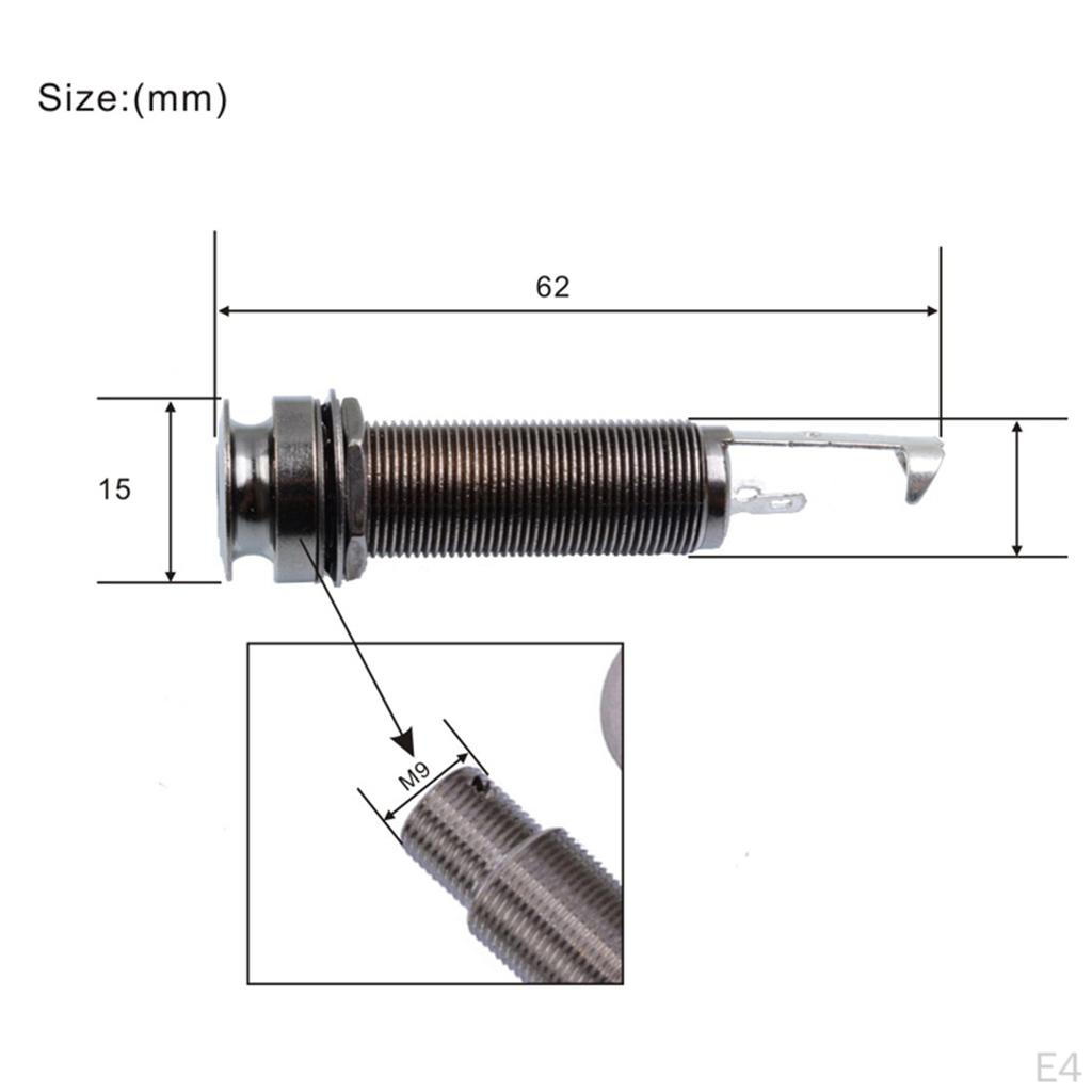 .35mm 1/4inch Thread Cylinder Output for Acoustic Folk Guitar