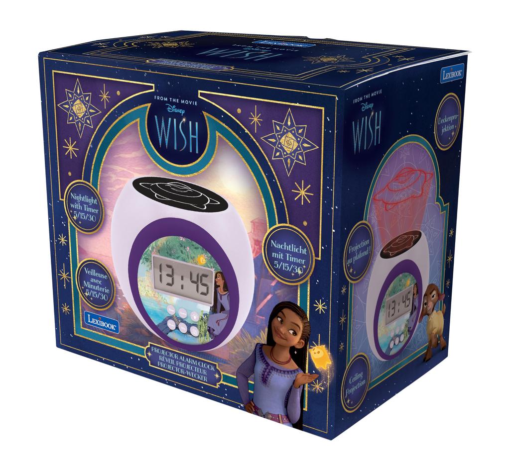Lexibook Wish Projector Alarm Digital Table Authentic Clock, Clock, Clock, RL977WI,