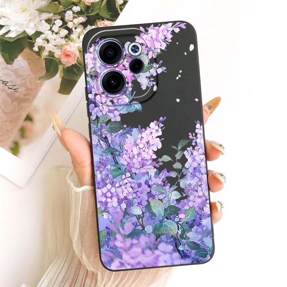 For Oppo CPH2801 Phone Case For Oppo Reno 15F Casing Silicone Luxury Fashion Flowers Kawaii Cute Painted Cover For Oppo Reno15 F