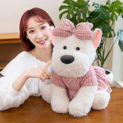 Creative Plush West Highland Puppy Dog Keychain Doll Couple Bag Pendant Small Pendant Small Gift