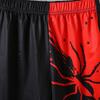 2 Pieces Boy Teens Summer Dynamic Fashion Black Red Spider Print Light Crewneck Pocket Shorts Casual Set
