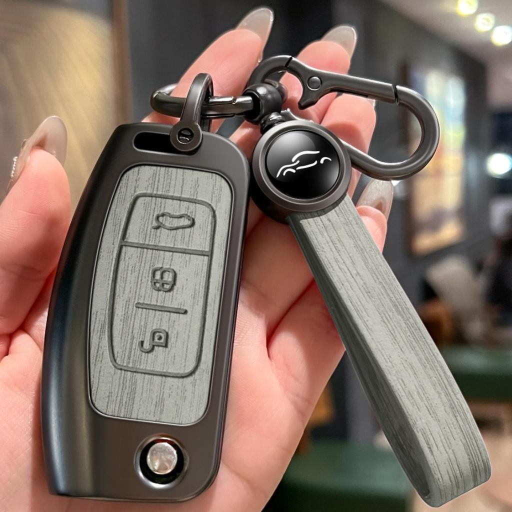 Shell Fob Metal Car Folding Key Case Holder Full Cover For Ford Focus 2 Falcon Escape Galaxy Kuga B-Max C-Max Ecosport Fiesta