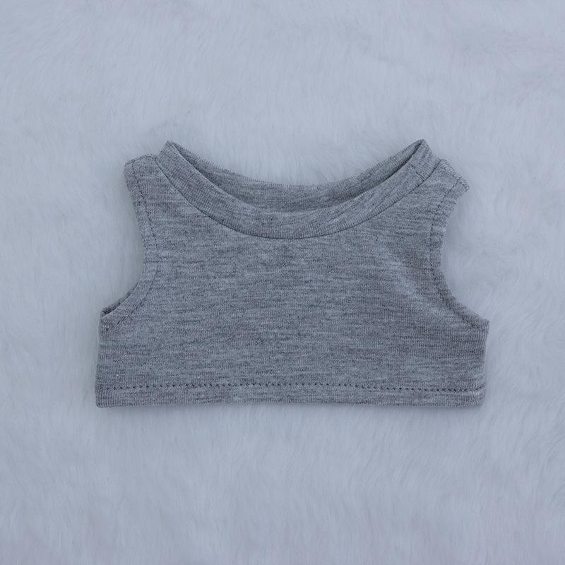 High Neck Sleeveless T-shirt for 10cm-20cm Dolls - Versatile Cotton Plush Fabric