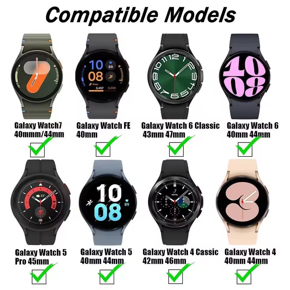 Magnetic Silicone Strap for Samsung Galaxy Watch 7 FE 6 5 4 44mm 40mm 5 Pro Original Wristband for Watch 6 Classic 47 43mm Band