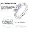 Moissanite Ring for Women Sparkling Wedding Eternity Bands 100 Copper 02CT05CT Moissanite Jewellery Classic Ring